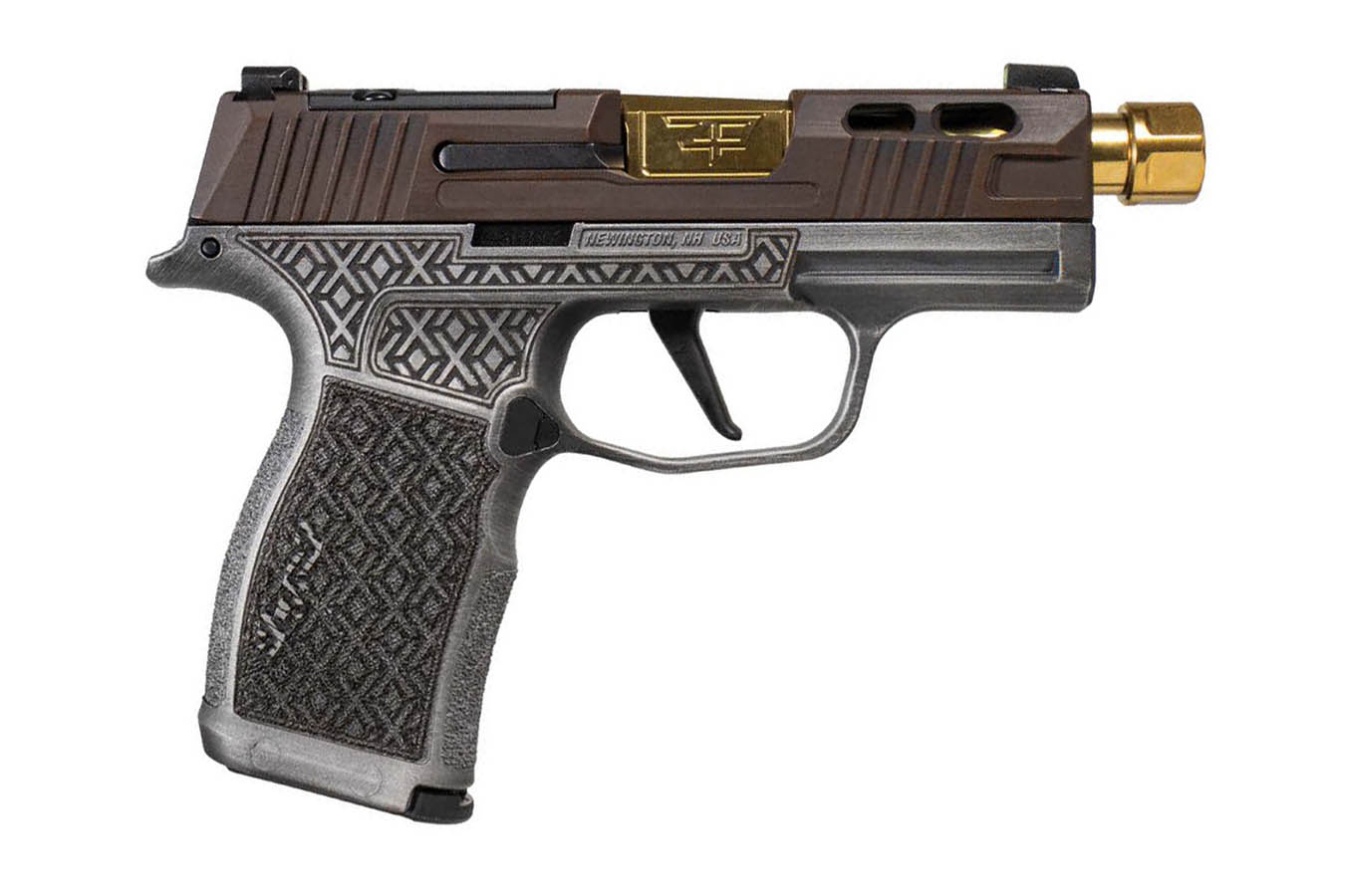 SIG SAUER P365X Tactical Debacle 9mm Semi-Auto Pistol with Zaffiri Precision Gold Threaded Barrel